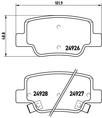 A.B.S. P 83 114 BREMBO Bremsbelagsatz, Scheibenbremse